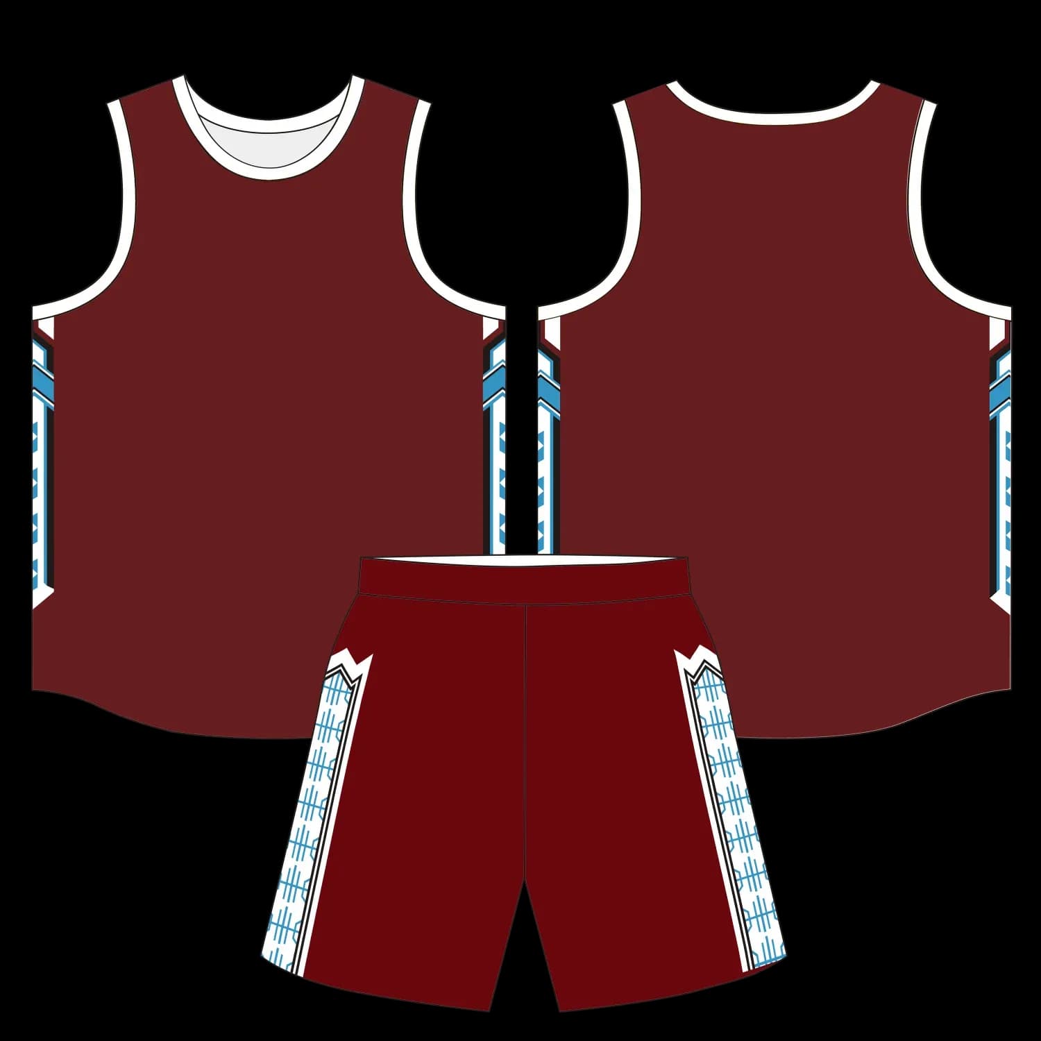 Custom basketball uniform design B68