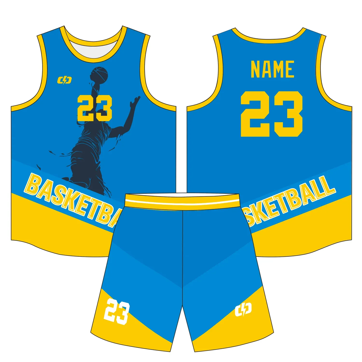 Custom basketball uniform design B45