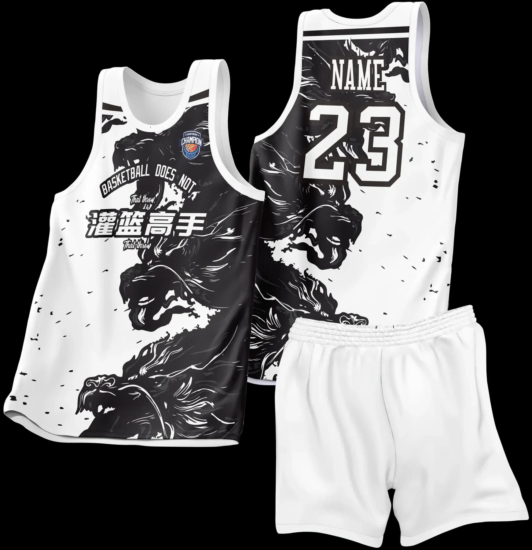 Custom basketball uniform design B28JW