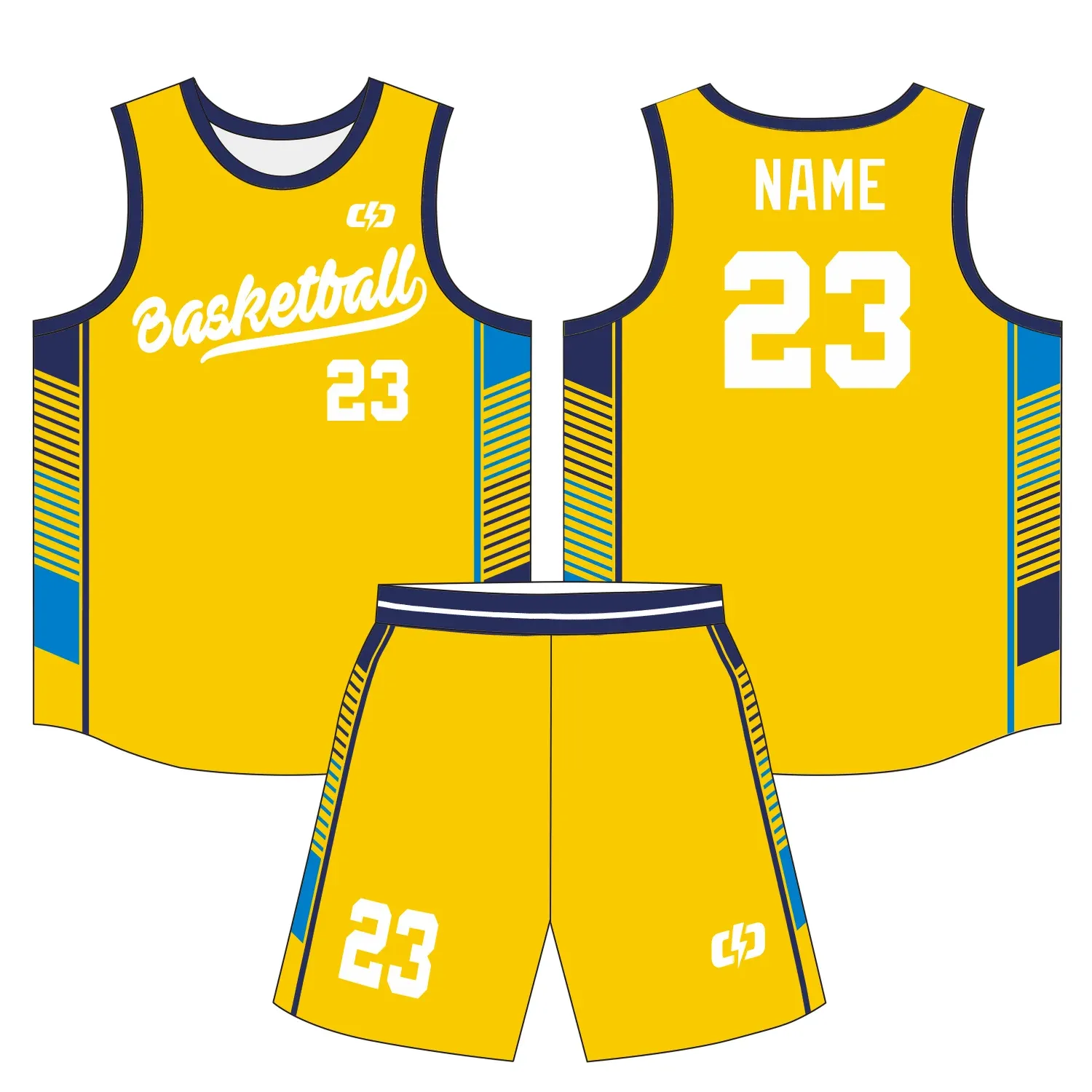 Custom basketball uniform design B43