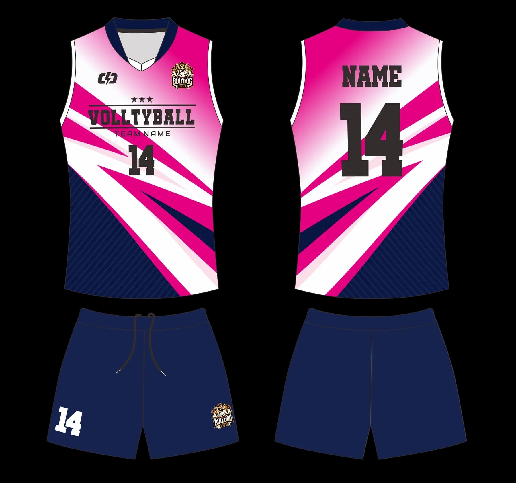 Custom volleyball uniform design UW01