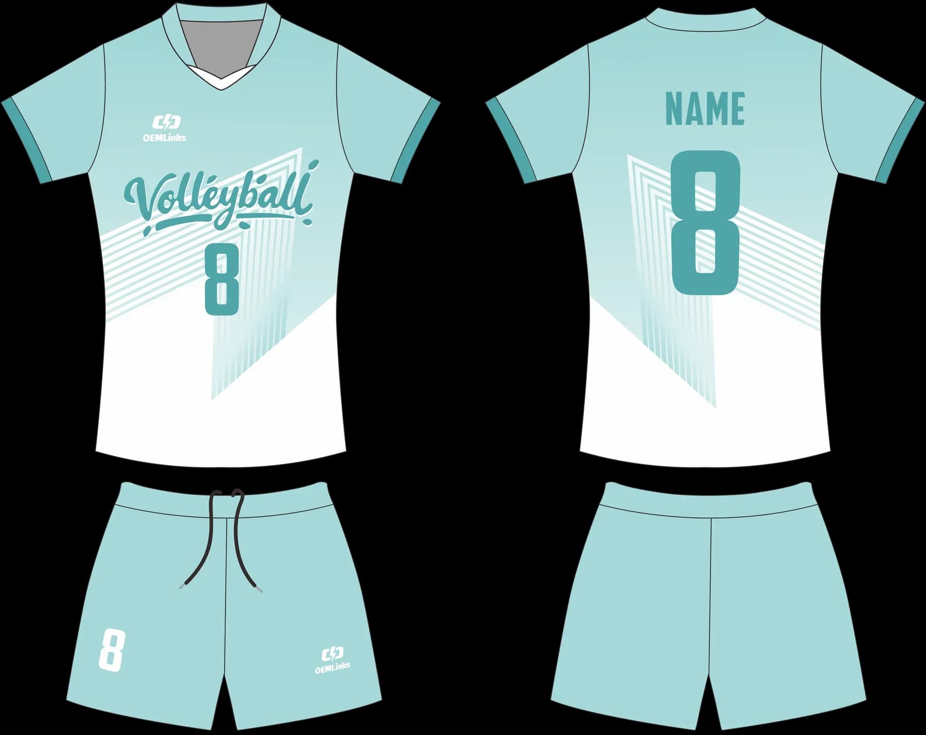 Custom volleyball uniform design UP04