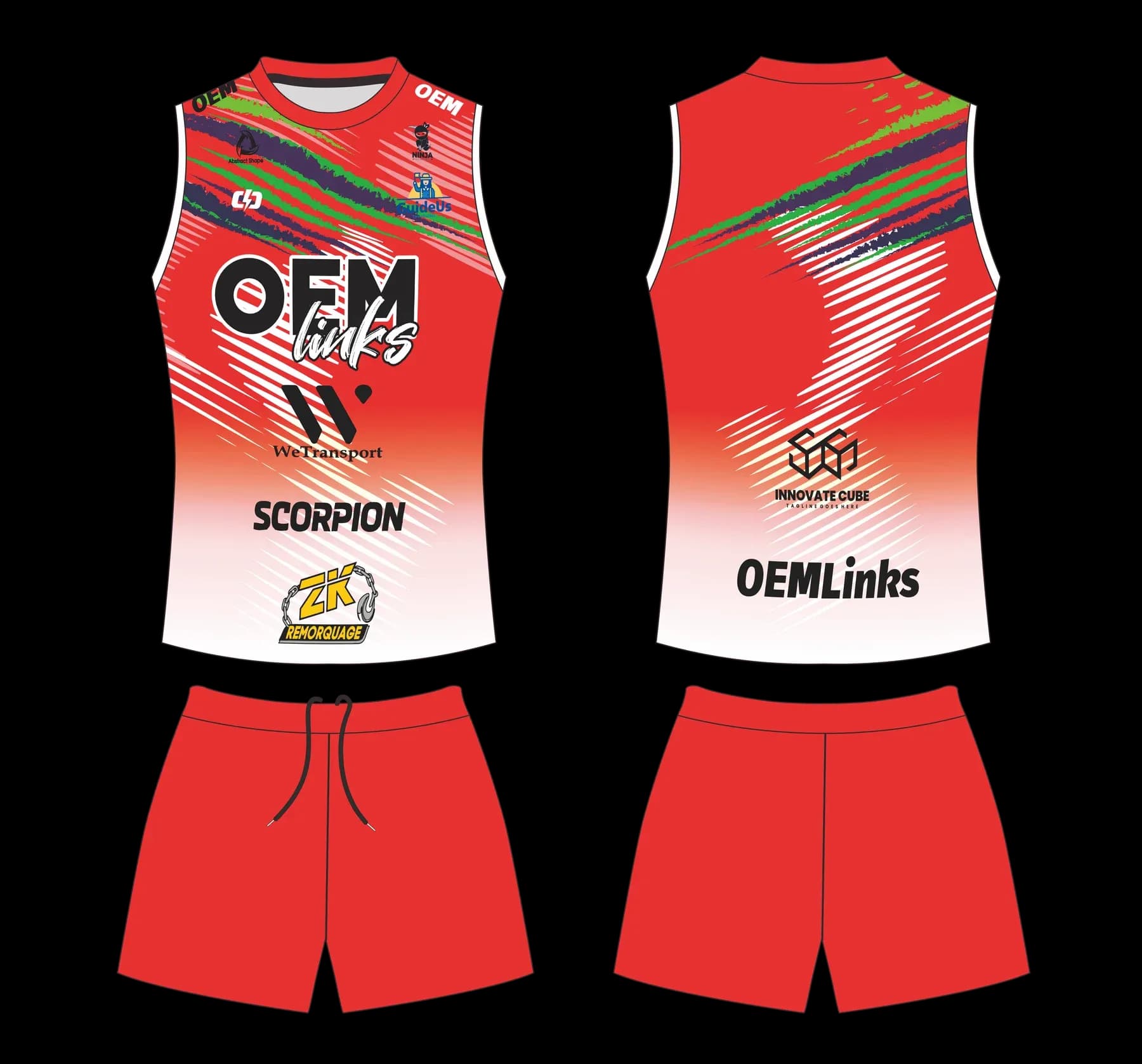 Custom volleyball uniform design UW05