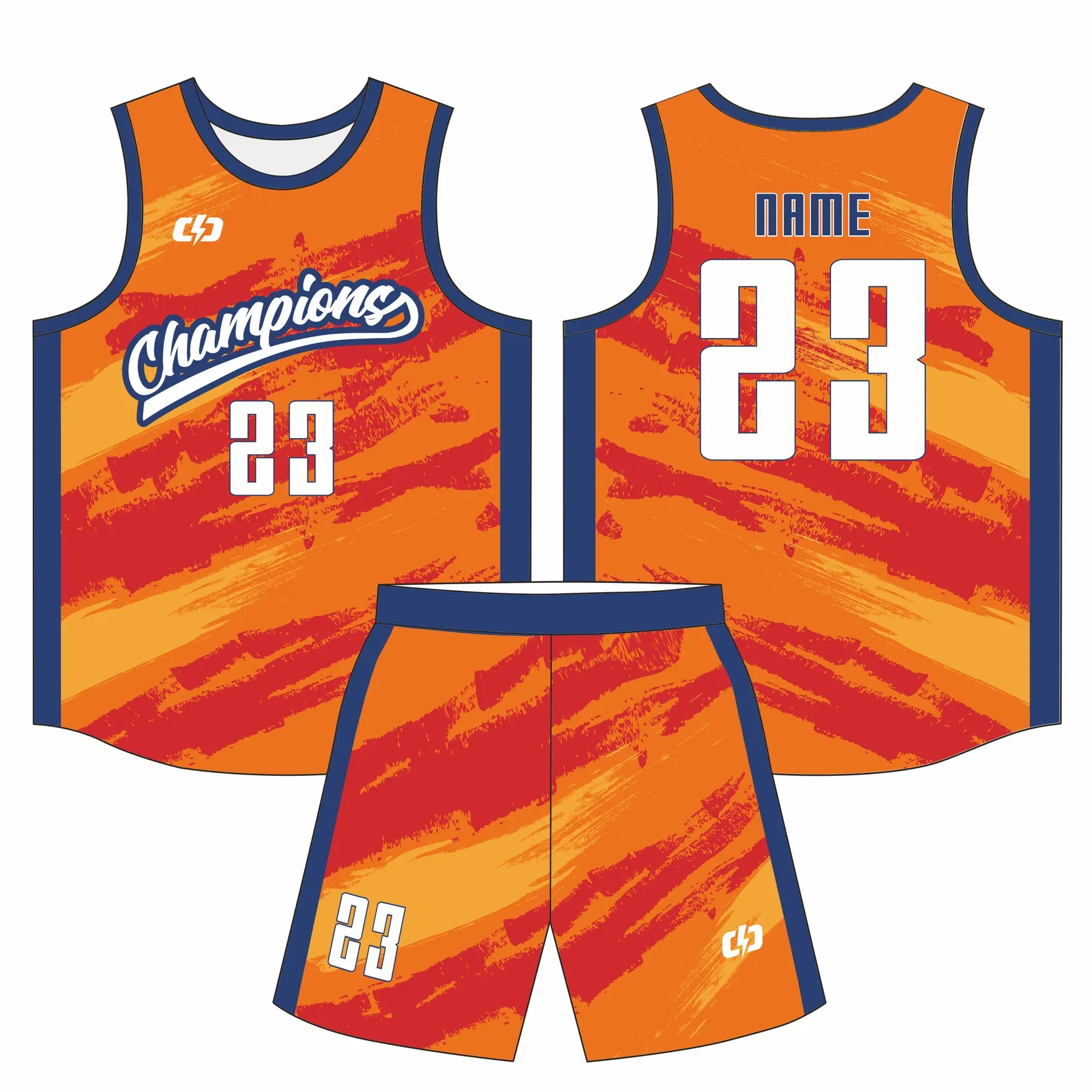 Custom basketball uniform design B73