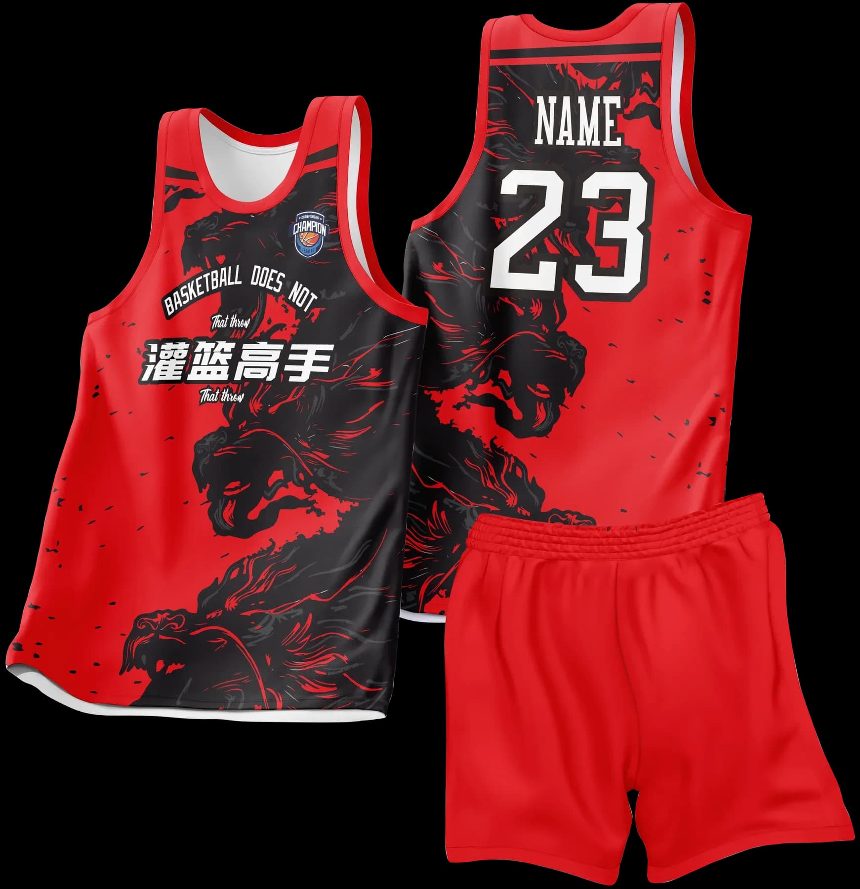 Custom basketball uniform design B28JW