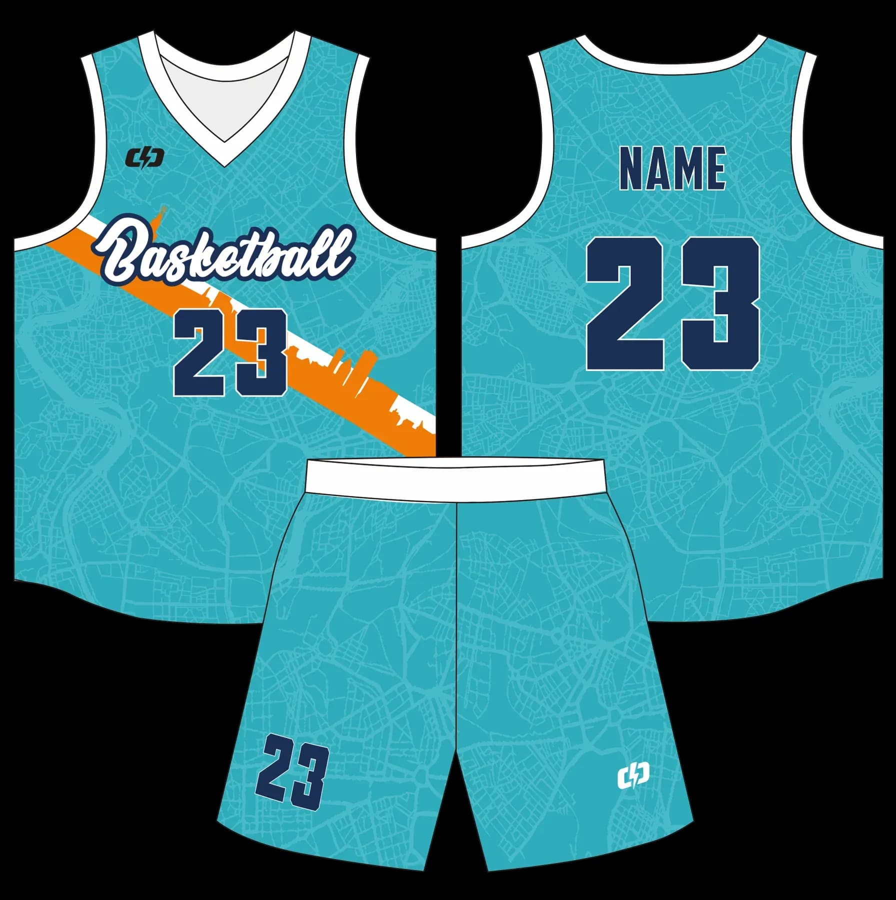 Custom basketball uniform design B82