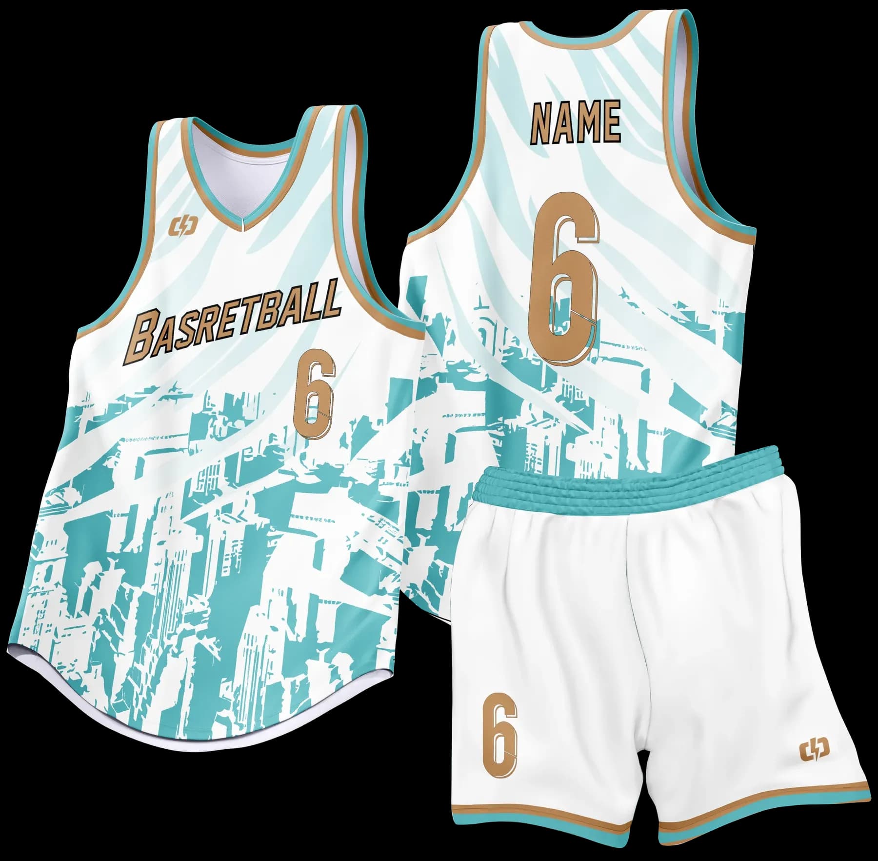 Custom basketball uniform design B92