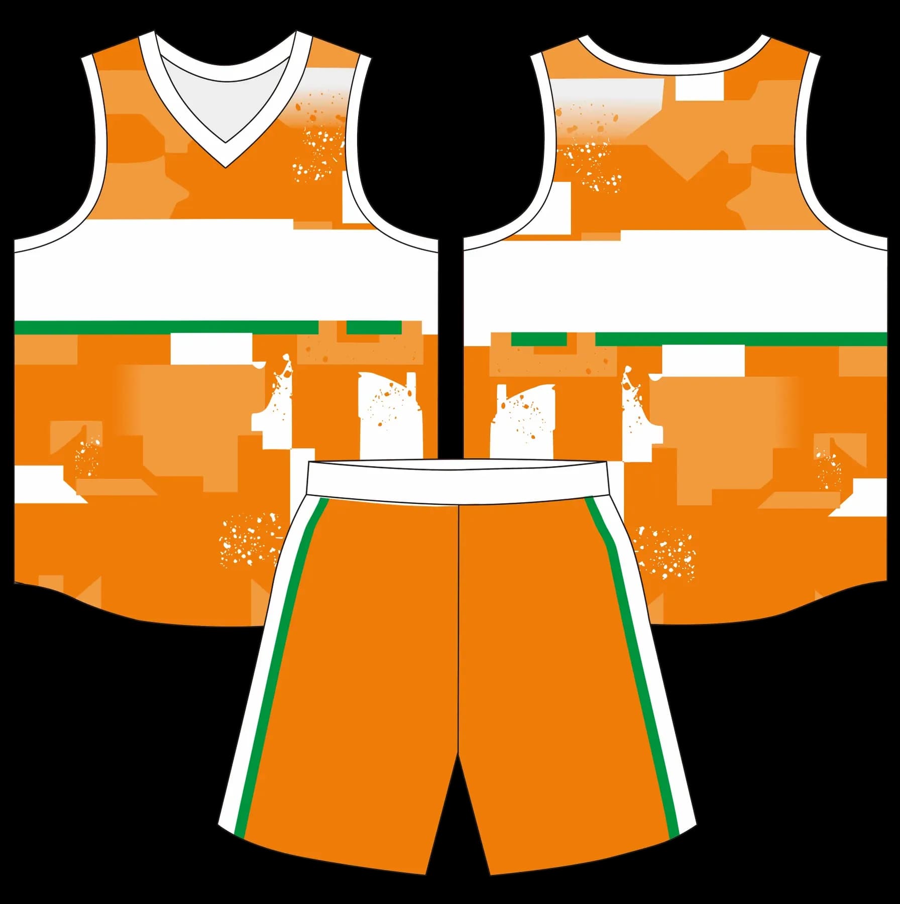 Custom basketball uniform design B87