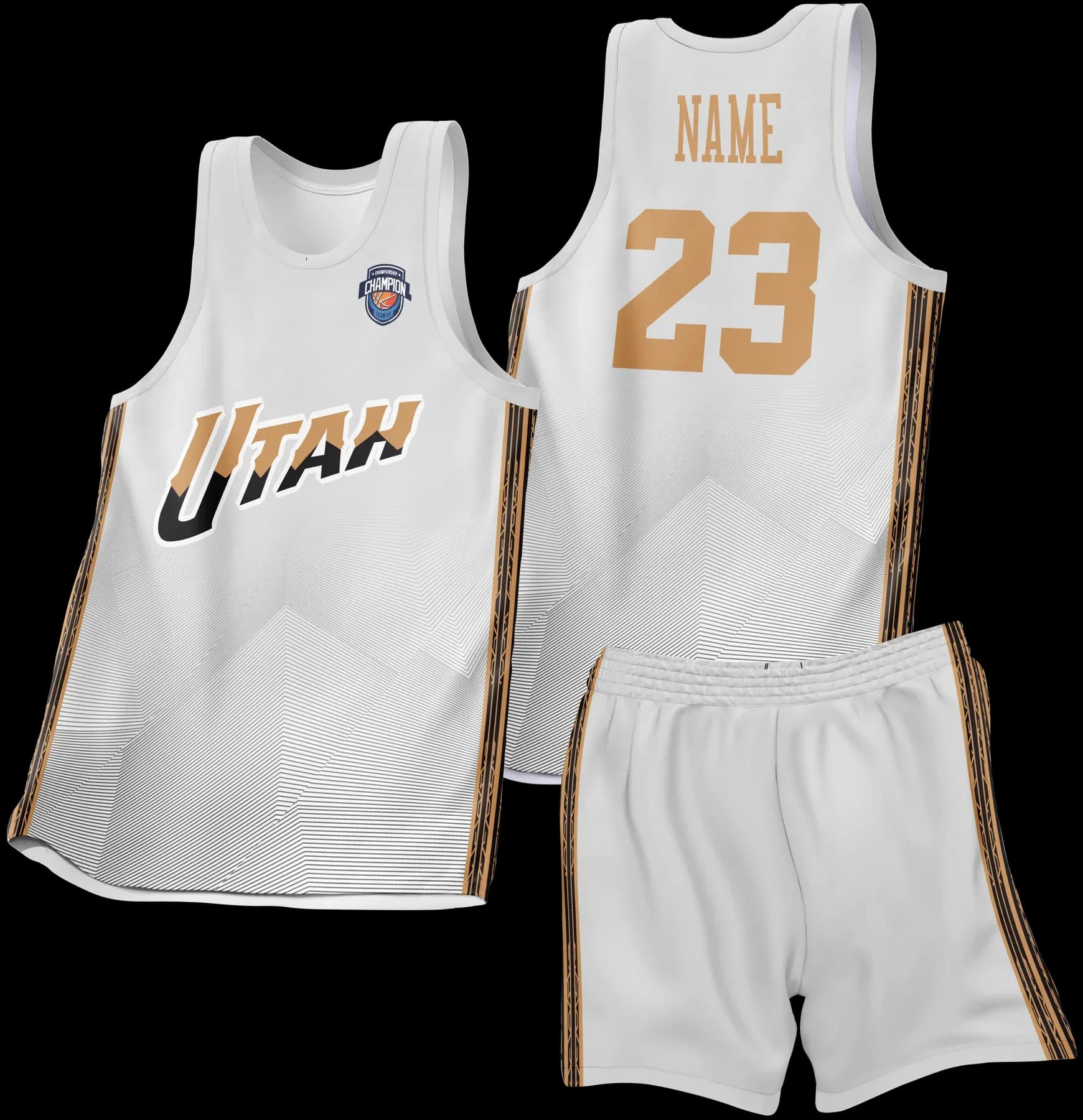 Custom basketball uniform design B21JW