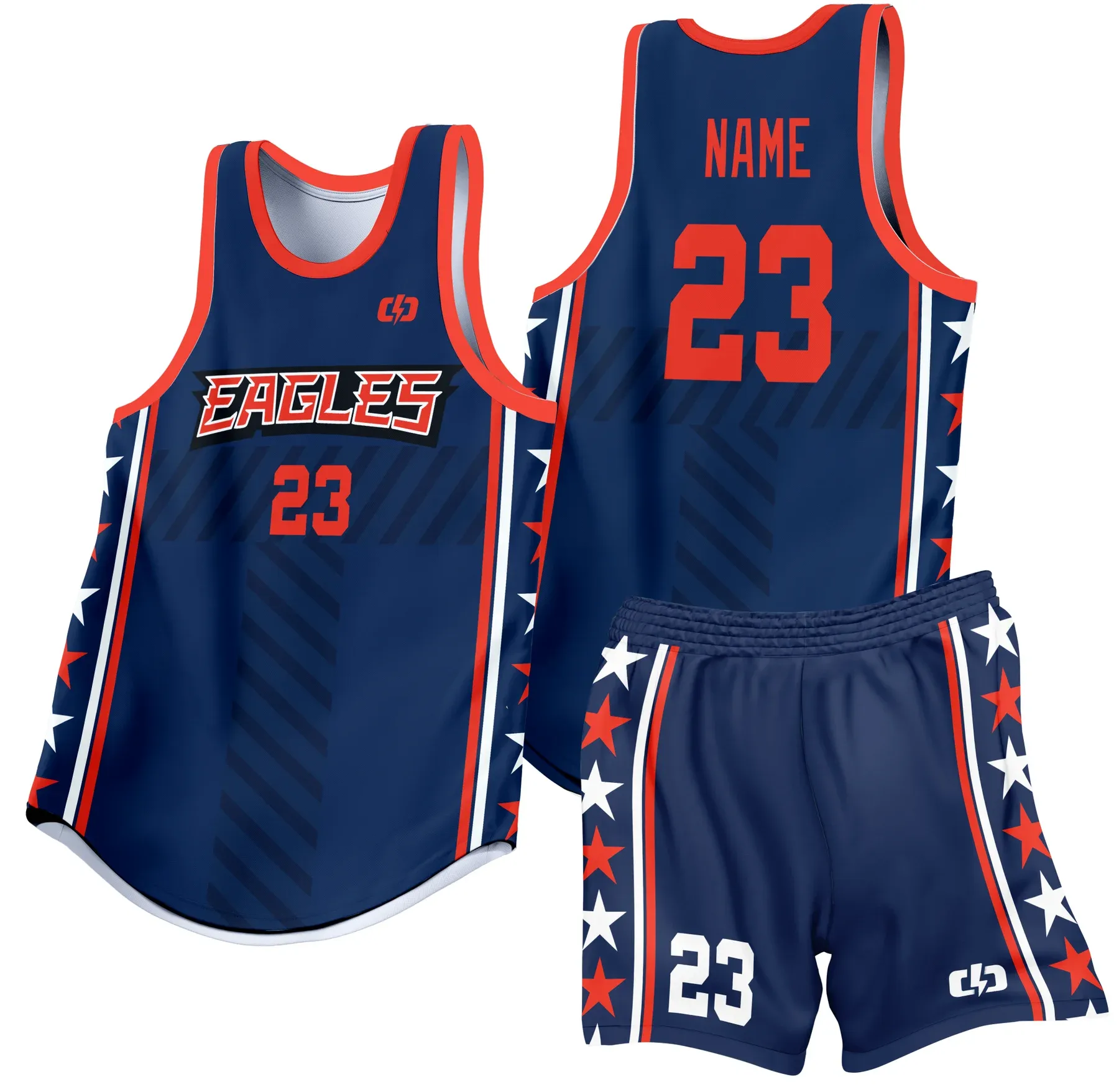 Custom basketball uniform design B39