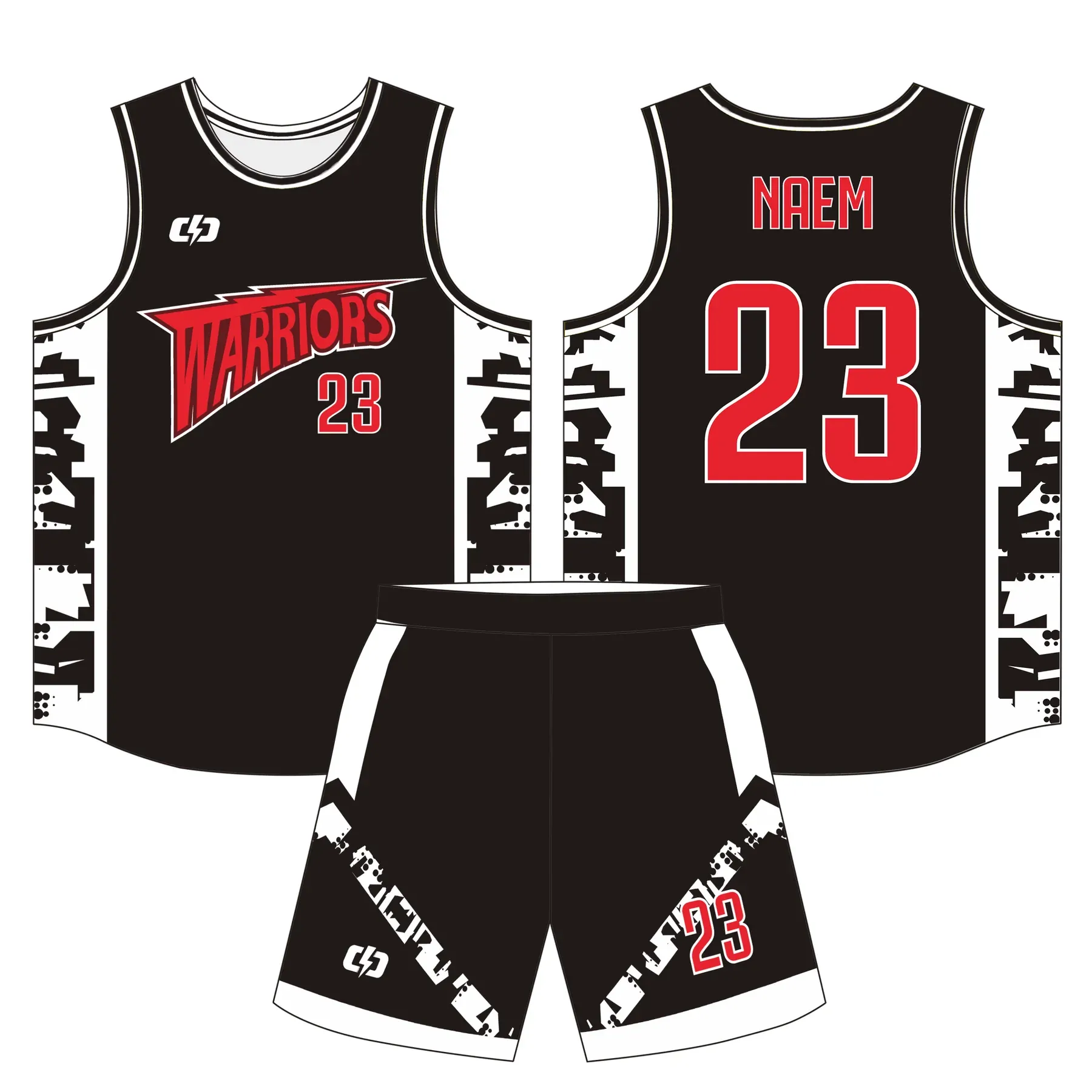Custom basketball uniform design B71
