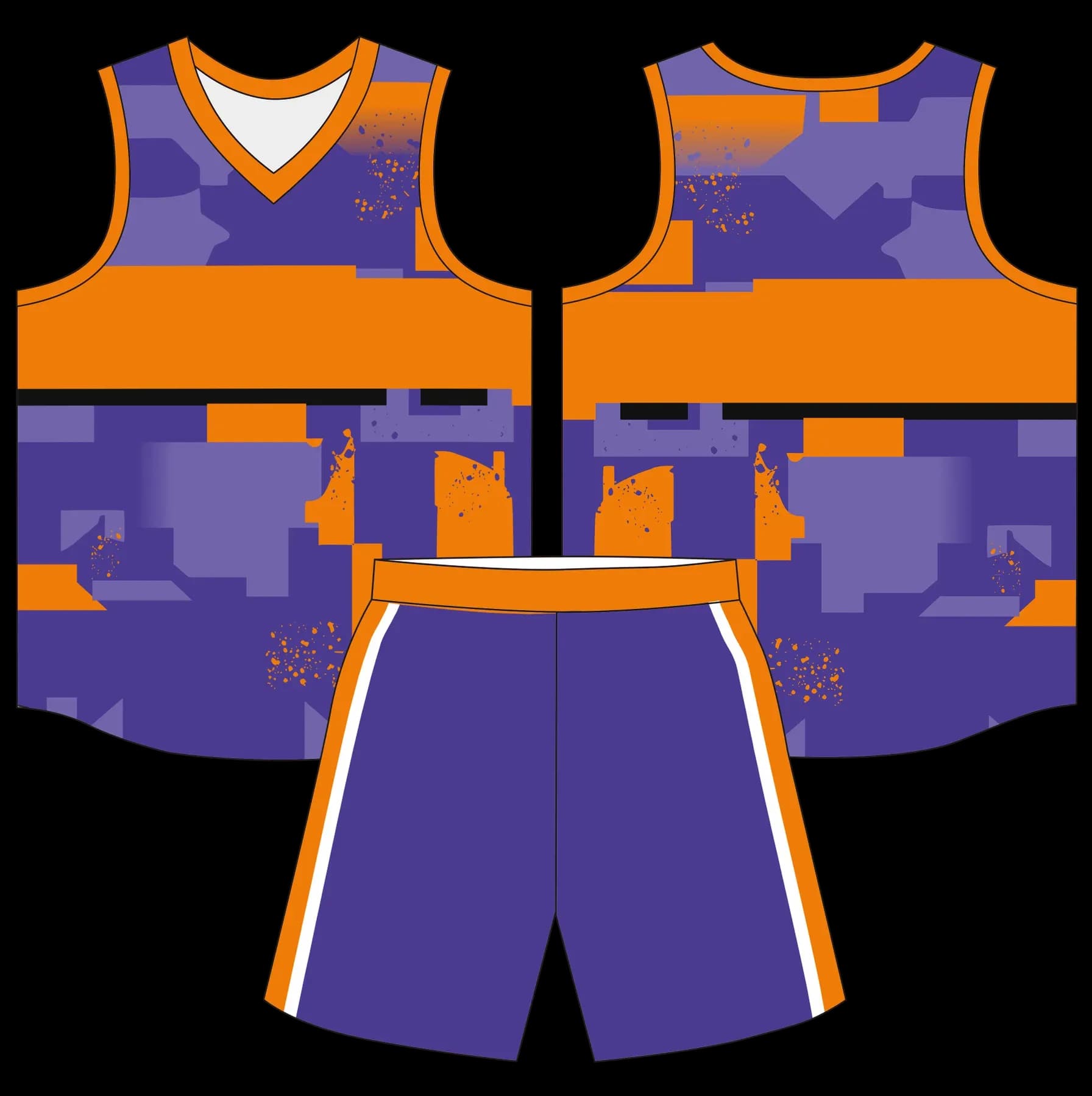 Custom basketball uniform design B87