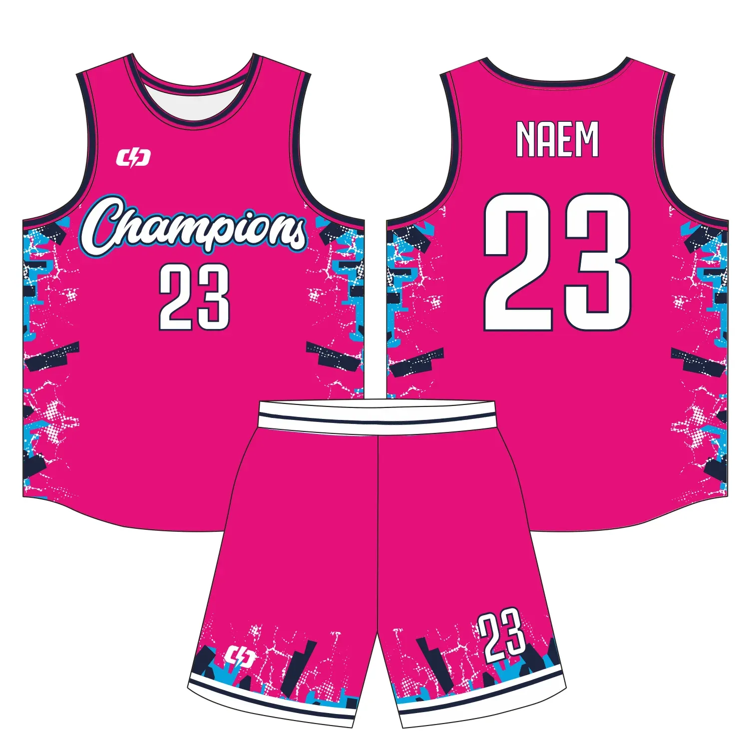 Custom basketball uniform design B70
