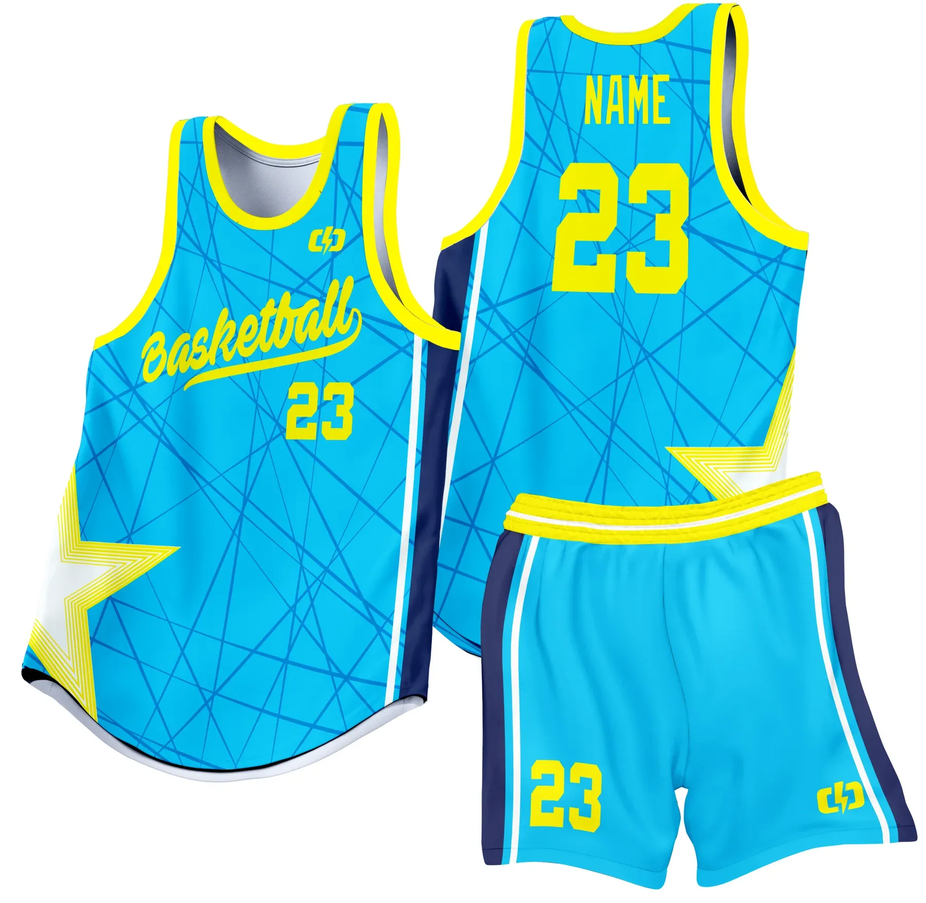 Custom basketball uniform design B44