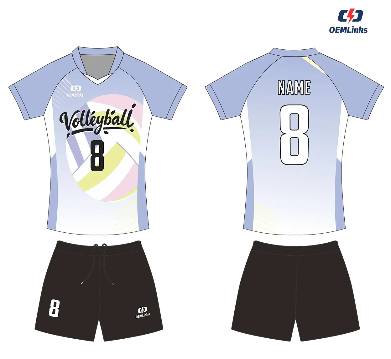 Custom volleyball uniform design UC01