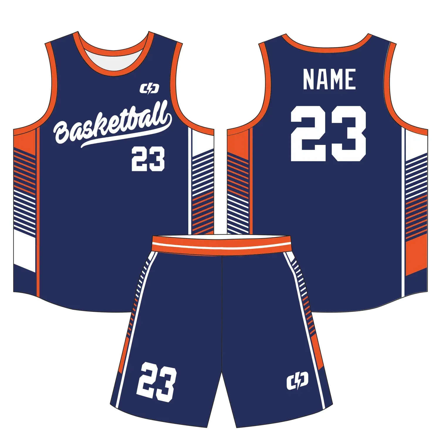 Custom basketball uniform design B43