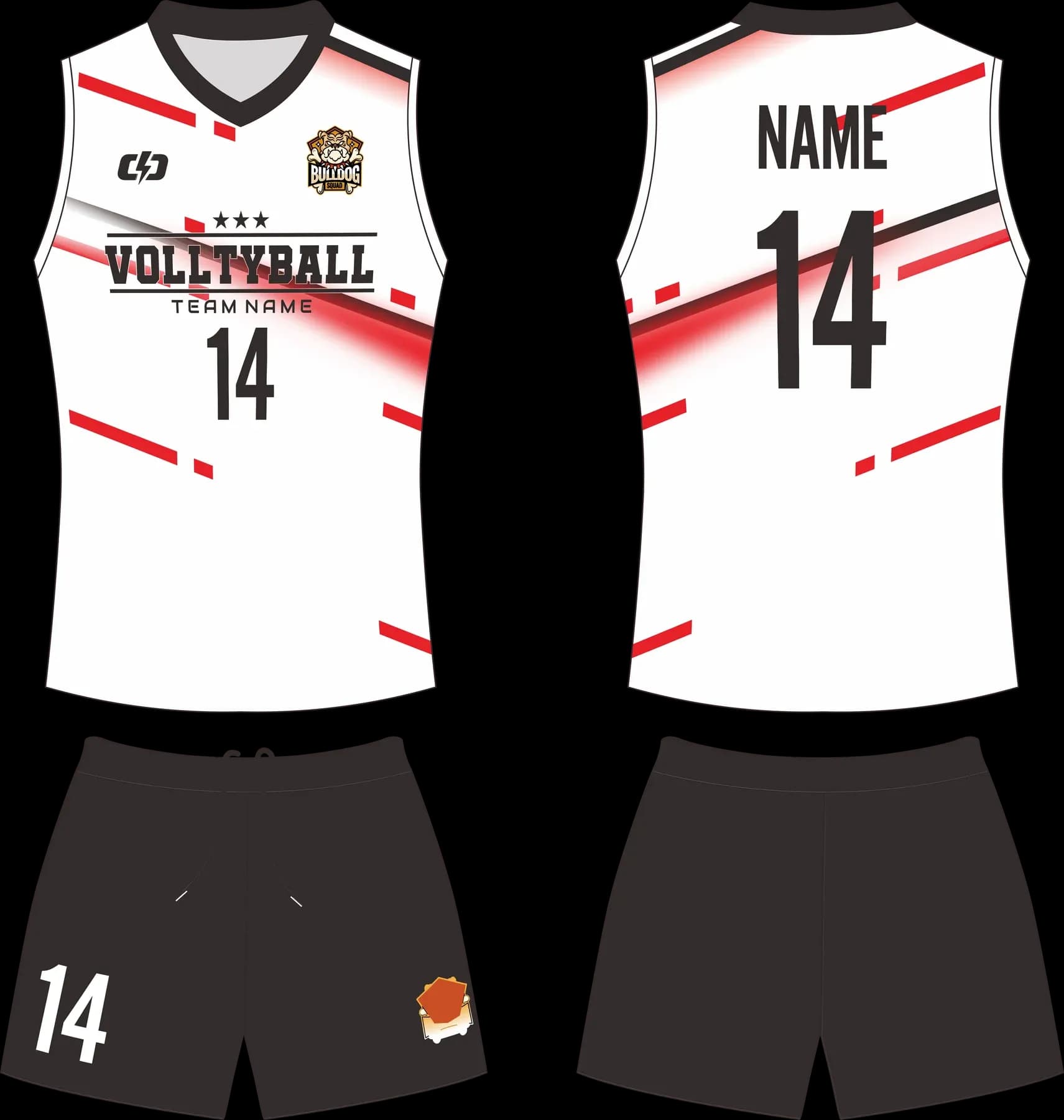 Custom volleyball uniform design UW17