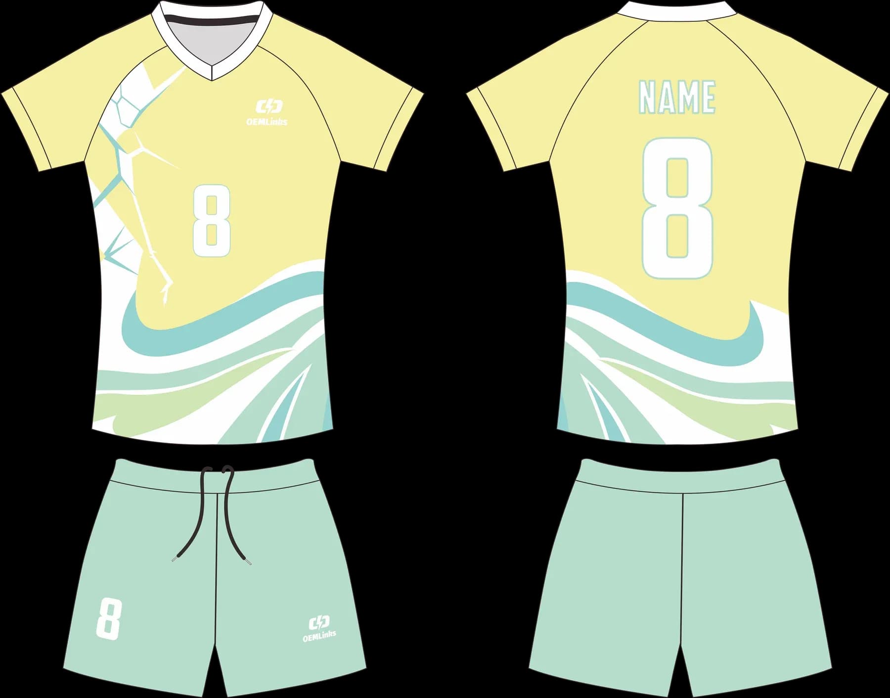Custom volleyball uniform design UC02