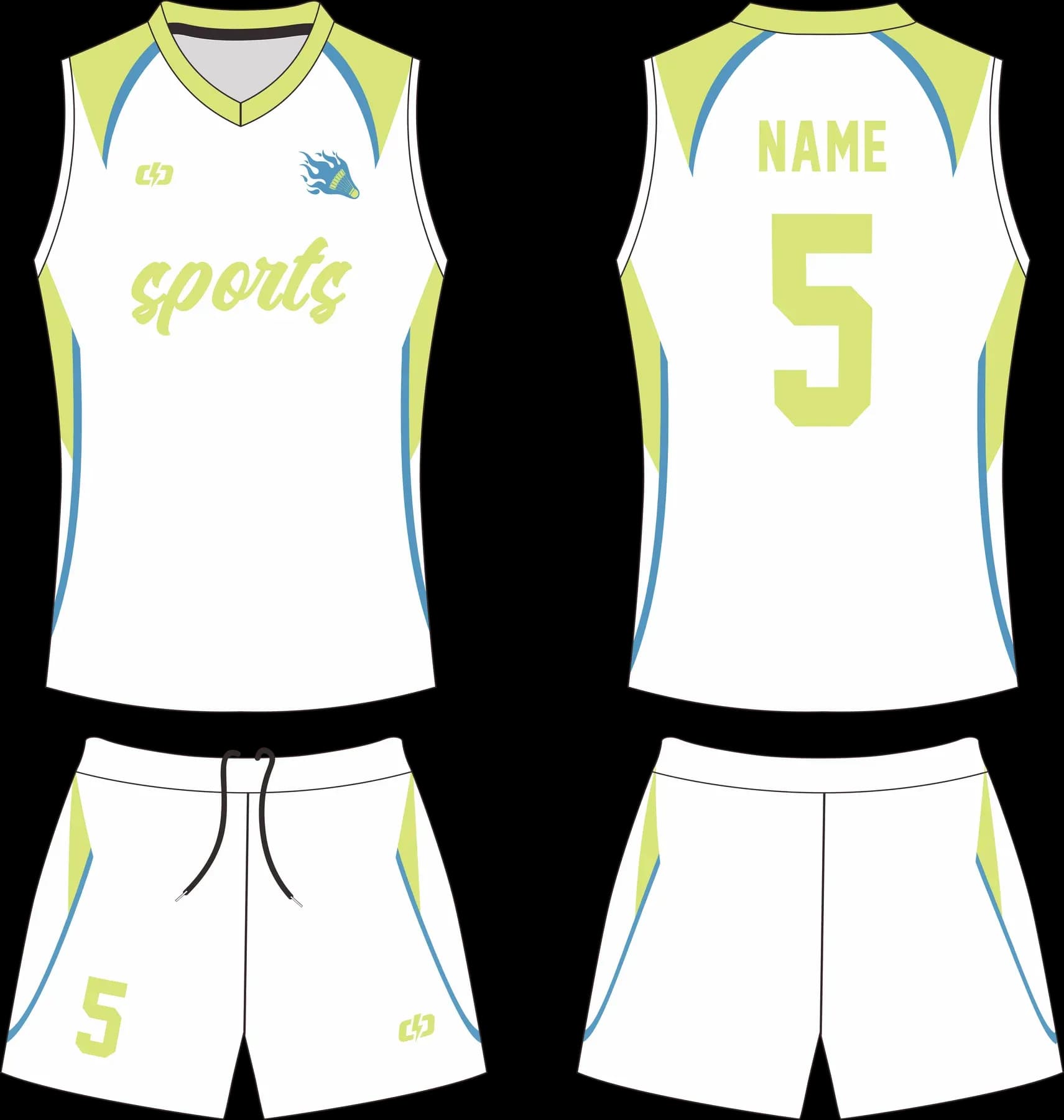 Custom volleyball uniform design UW08